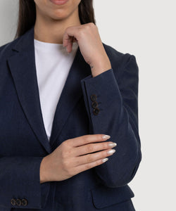 Classic Linen Blazer Miaki Swiss Made Womenswear