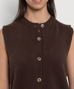 Knitted Cotton Vest Miaki Swiss Made Womenswear