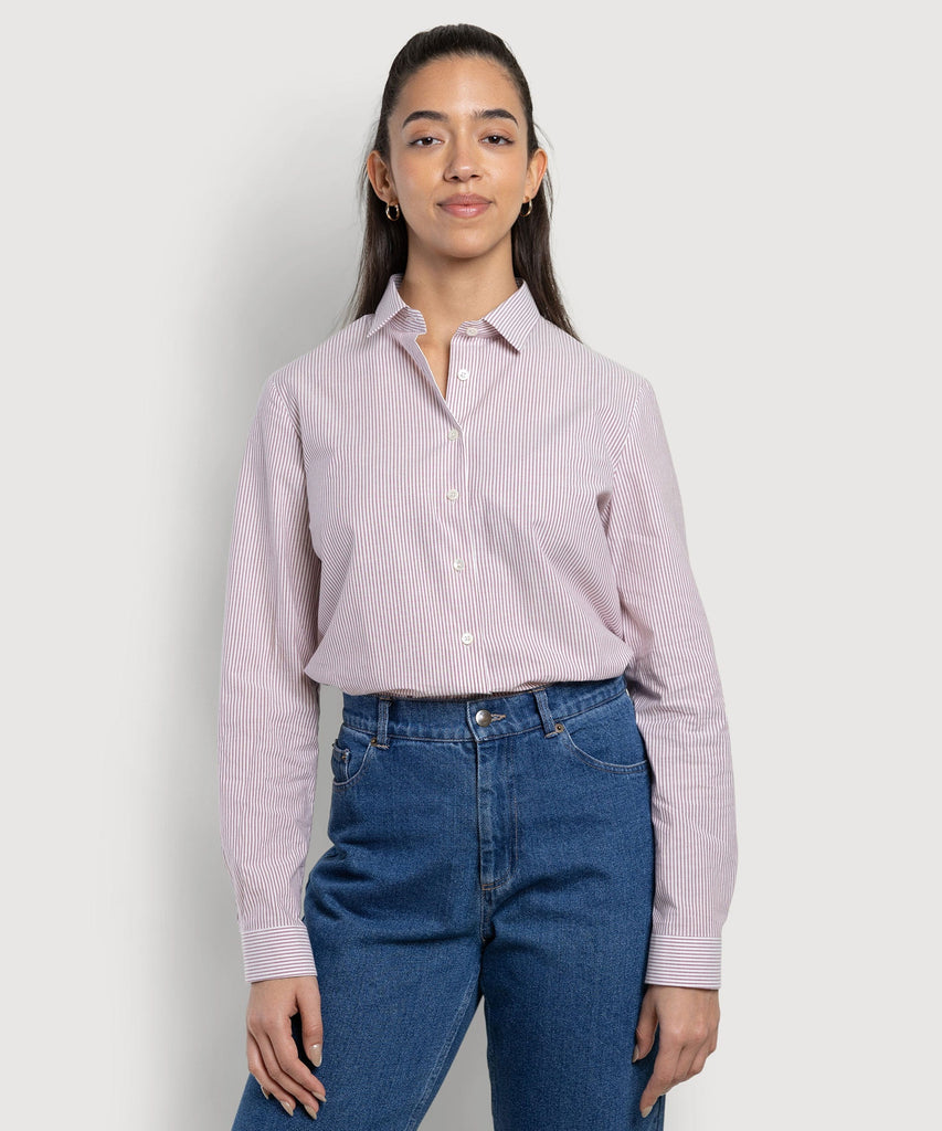 Relaxed Light Cotton Stripe Shirt Miaki Swiss Made Womenswear