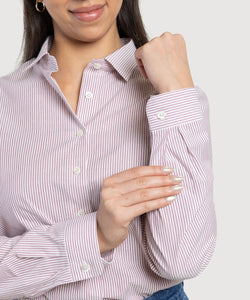 Relaxed Light Cotton Stripe Shirt Miaki Swiss Made Womenswear
