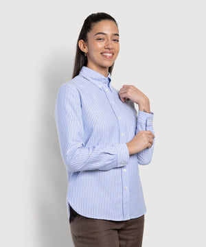 Relaxed Oxford Stripe Shirt Miaki Swiss Made Womenswear