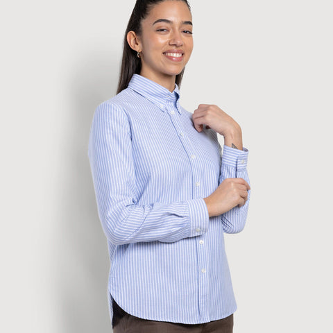 Relaxed Oxford Stripe Shirt Miaki Swiss Made Womenswear