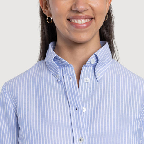 Relaxed Oxford Stripe Shirt Miaki Swiss Made Womenswear