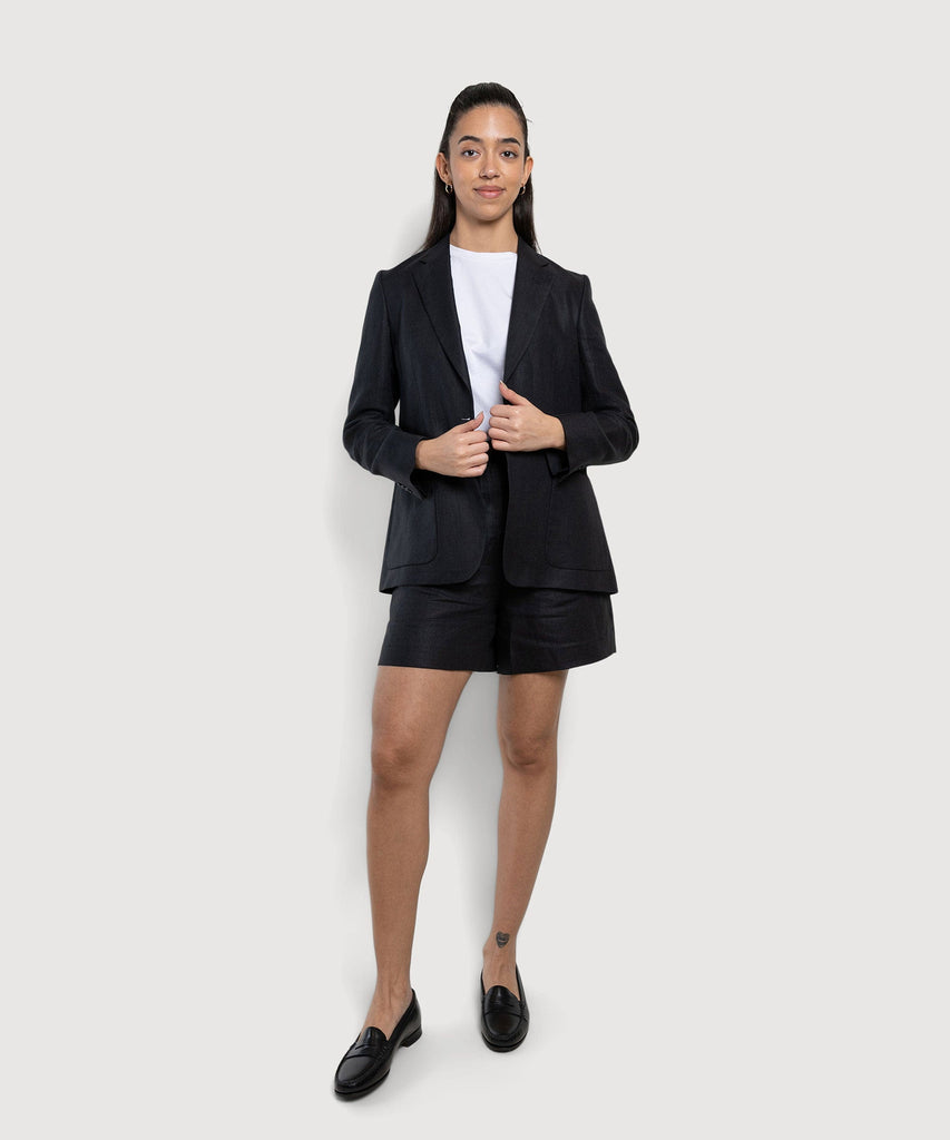 Relaxed Linen Blazer Miaki Swiss Made Womenswear