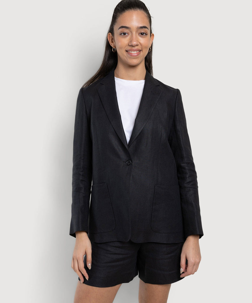 Relaxed Linen Blazer Miaki Swiss Made Womenswear