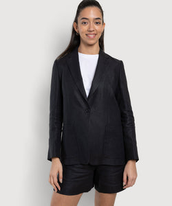 Relaxed Linen Blazer Miaki Swiss Made Womenswear