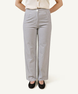 Check Beige / 34 Portofino Check Trousers Miaki Swiss Made Womenswear