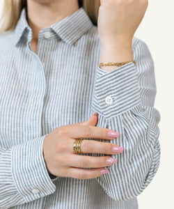 Striped Relaxed Linen Shirt Miaki Swiss Made Womenswear