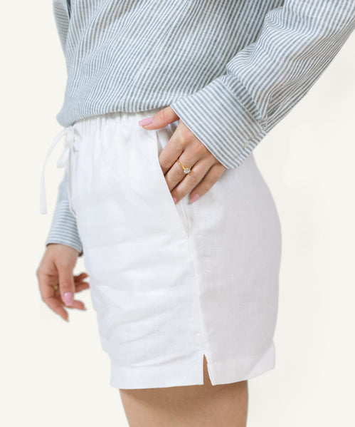 Ibiza Linen Shorts Miaki Swiss Made Womenswear