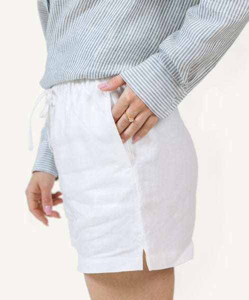Ibiza Linen Shorts Miaki Swiss Made Womenswear