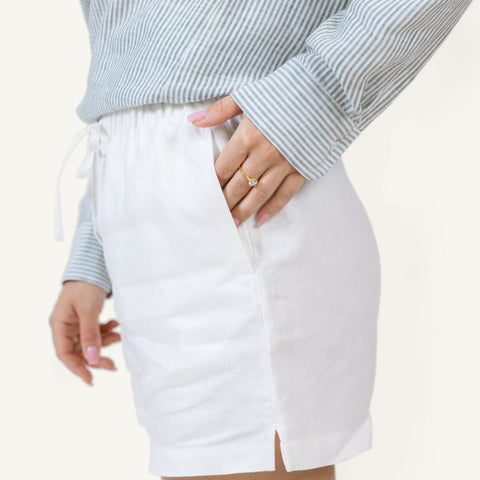 Ibiza Linen Shorts Miaki Swiss Made Womenswear