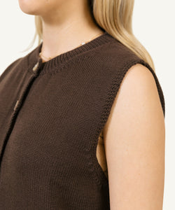 Knitted Cotton Vest Miaki Swiss Made Womenswear