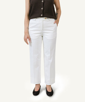 Cotton Twill Signature Trousers Miaki Swiss Made Womenswear