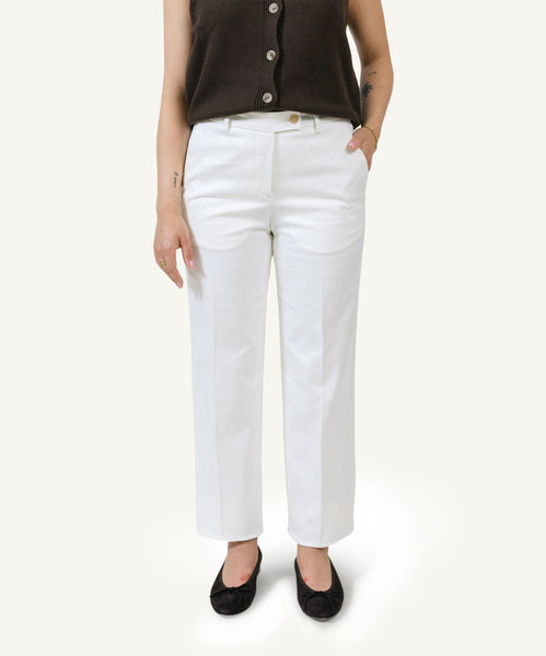 Cotton Twill Signature Trousers Miaki Swiss Made Womenswear