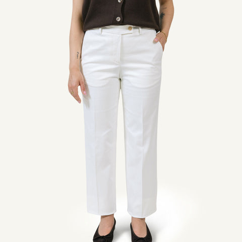 Cotton Twill Signature Trousers Miaki Swiss Made Womenswear