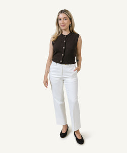 Cotton Twill Signature Trousers Miaki Swiss Made Womenswear