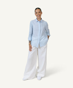 Palazzo Linen Trousers Miaki Swiss Made Womenswear