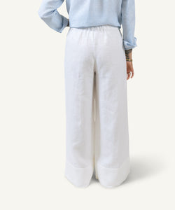Palazzo Linen Trousers Miaki Swiss Made Womenswear