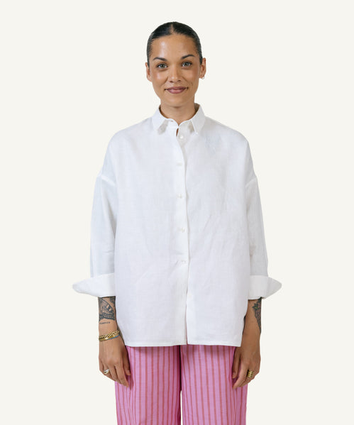 Oversized Linen Shirt Miaki Swiss Made Womenswear