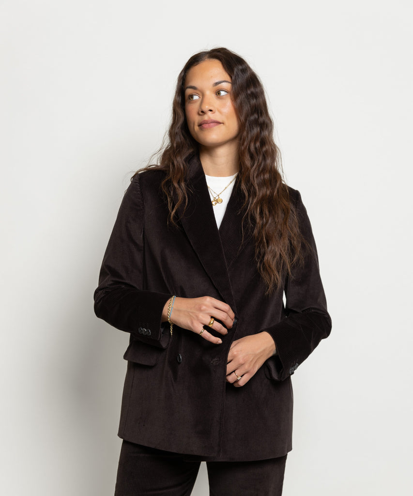 Corduroy Double Breast Blazer Miaki Swiss Made Womenswear