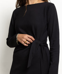 Long Sleeve Jersey Knot Dress Miaki Swiss Made Womenswear