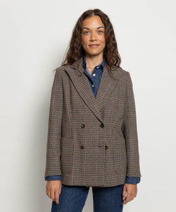 Double Breast Houndstooth Blazer Miaki Swiss Made Womenswear