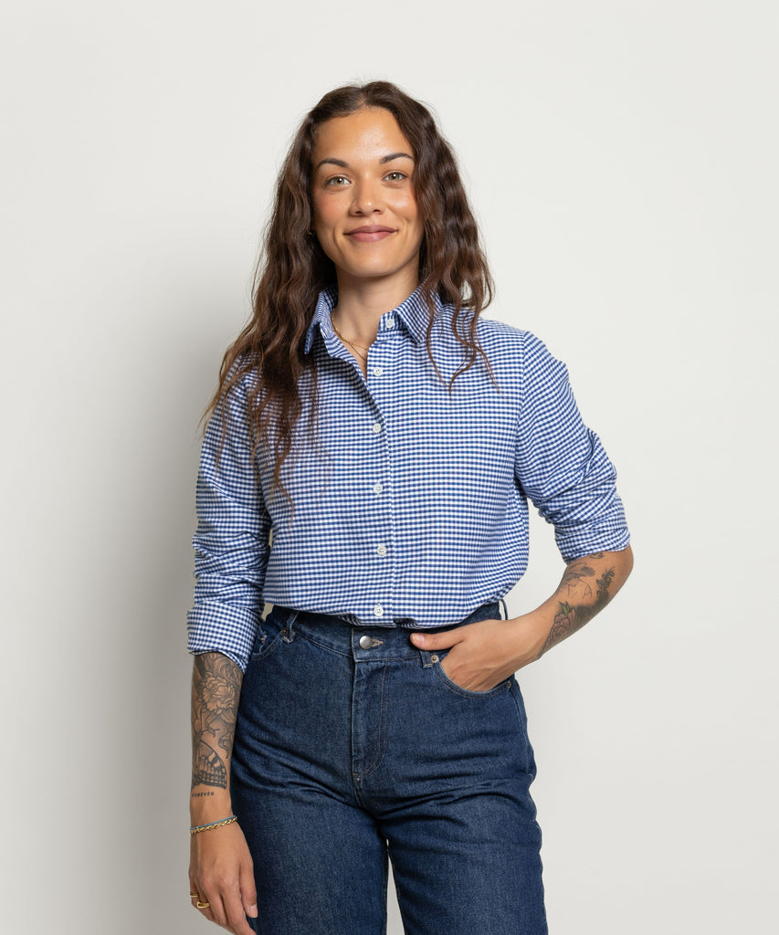 Everyday Check Shirt with Bow Miaki Swiss Made Womenswear