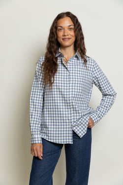 Relaxed Cotton Check Shirt Miaki Swiss Made Womenswear