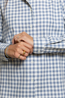 Relaxed Cotton Check Shirt Miaki Swiss Made Womenswear