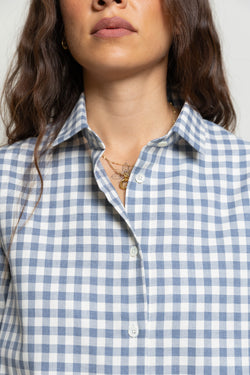 Relaxed Cotton Check Shirt Miaki Swiss Made Womenswear