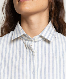 Relaxed Flannel Stripe Shirt Miaki Swiss Made Womenswear