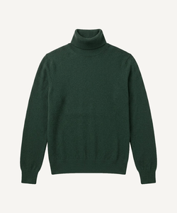 Dark Green / XS Classic Cashmere Rollneck Sweater Miaki Swiss Made Womenswear