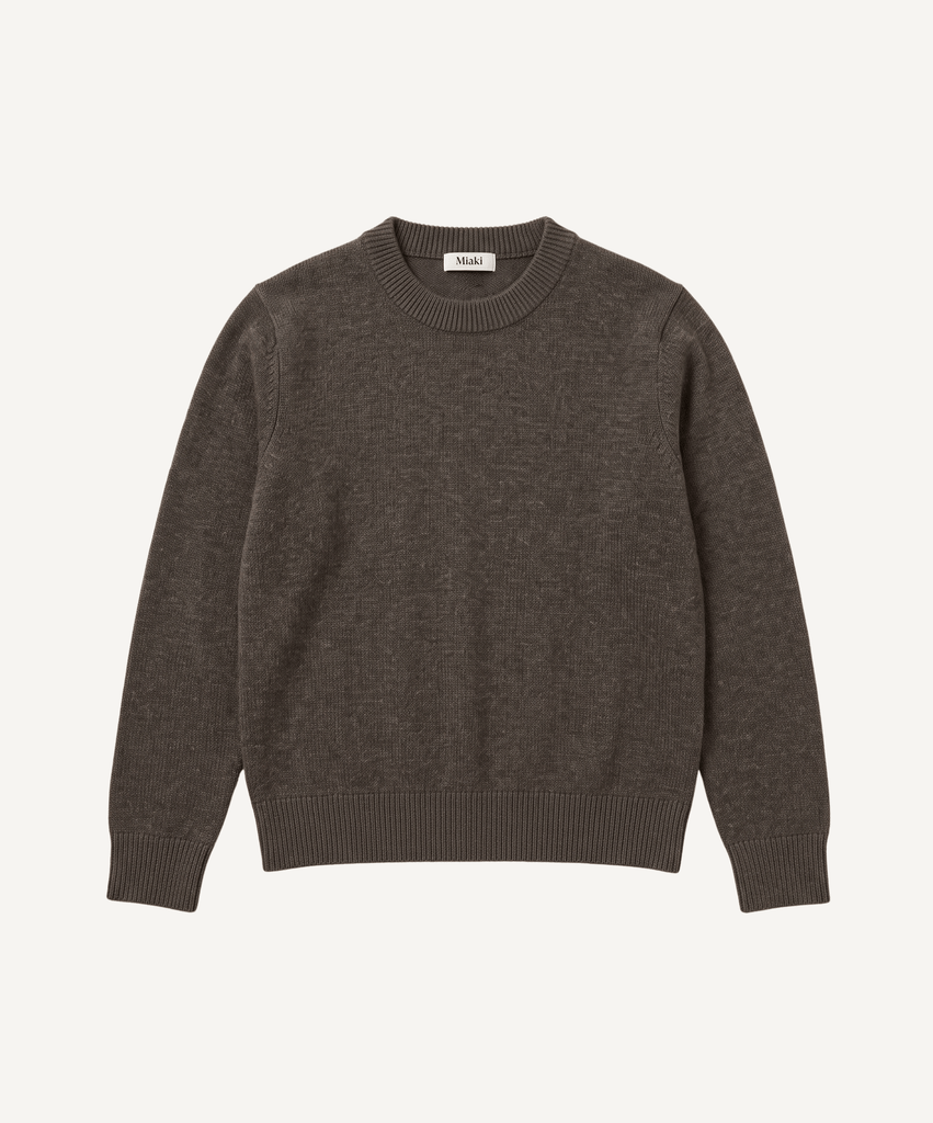 Brown / XS Geelong Straight Roundneck Sweater Miaki Swiss Made Womenswear