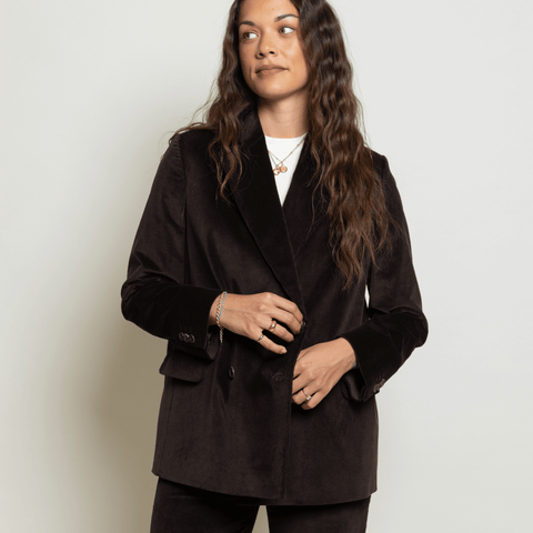 Corduroy Double Breast Blazer Miaki Swiss Made Womenswear