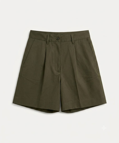 Olive / 34 Cotton Shorts Miaki Swiss Made Womenswear