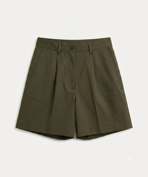 Olive / 34 Cotton Shorts Miaki Swiss Made Womenswear