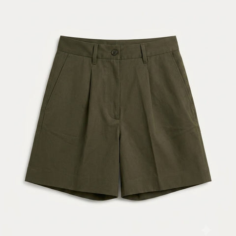 Olive / 34 Cotton Shorts Miaki Swiss Made Womenswear