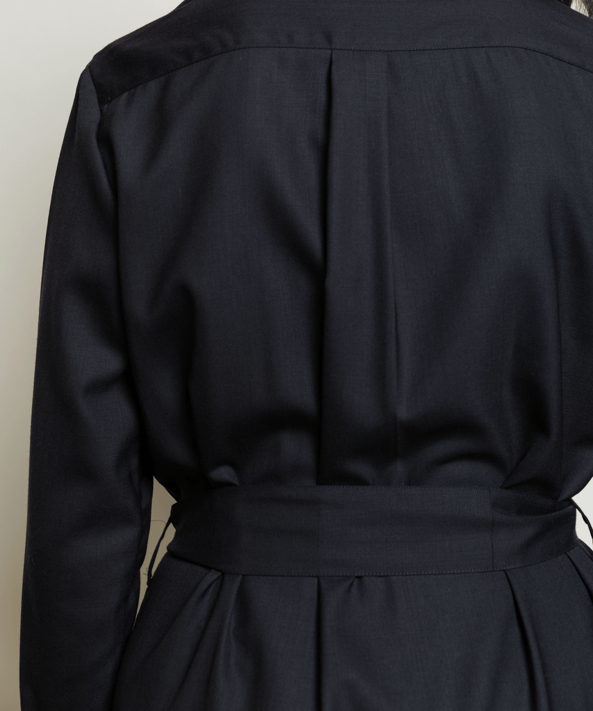 Long Wool Shirt Dress Miaki Swiss Made Womenswear