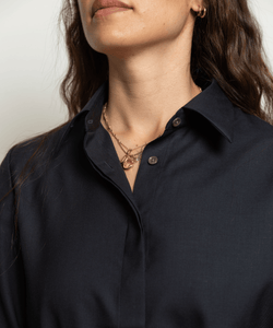 Long Wool Shirt Dress Miaki Swiss Made Womenswear