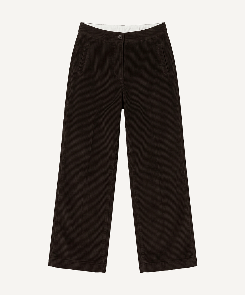 Dark Brown / 34 Portofino Corduroy Trousers Miaki Swiss Made Womenswear