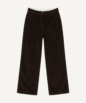 Dark Brown / 34 Portofino Corduroy Trousers Miaki Swiss Made Womenswear