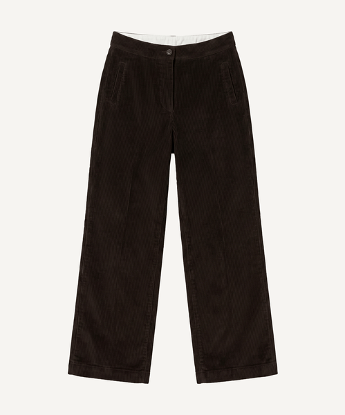 Dark Brown / 34 Portofino Corduroy Trousers Miaki Swiss Made Womenswear