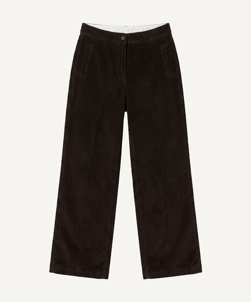 Dark Brown / 34 Portofino Corduroy Trousers Miaki Swiss Made Womenswear