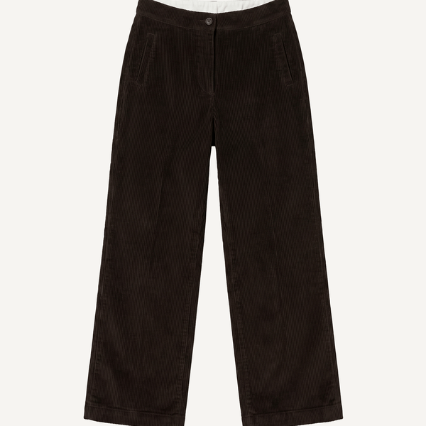Dark Brown / 34 Portofino Corduroy Trousers Miaki Swiss Made Womenswear