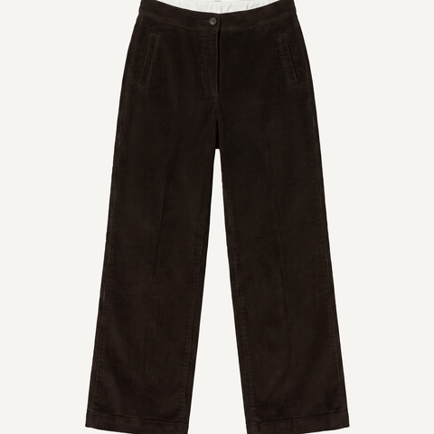 Dark Brown / 34 Portofino Corduroy Trousers Miaki Swiss Made Womenswear