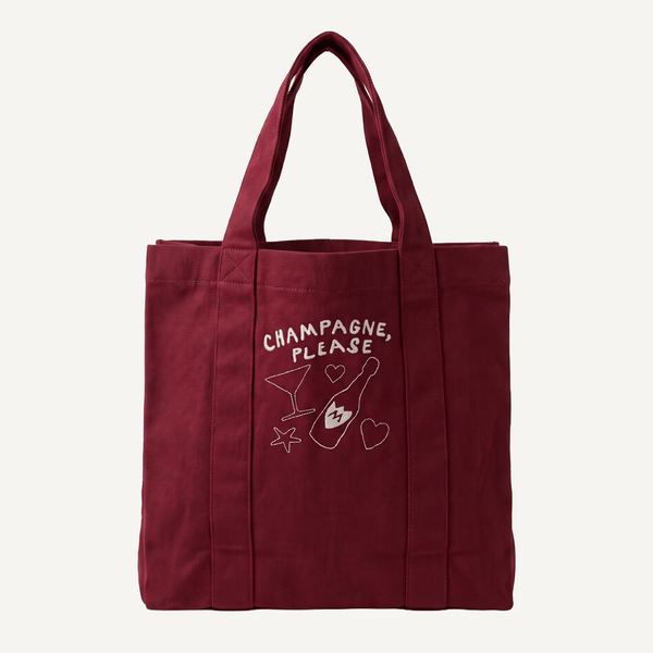 Bordeaux / One Size Champagne Canvas Tote Bag Miaki Swiss Made Womenswear