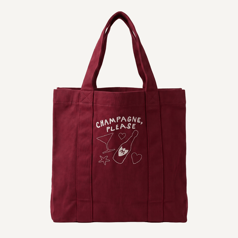 Bordeaux / One Size Champagne Canvas Tote Bag Miaki Swiss Made Womenswear