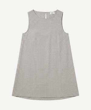 Check Beige / XS Sleeveless A-Line Dress Miaki Swiss Made Womenswear