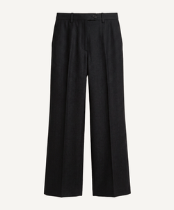 Wide Leg Flannel Trousers