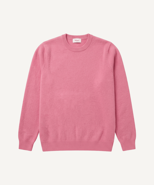 Pink / XS Classic Cashmere Roundneck Sweater Miaki Swiss Made Womenswear